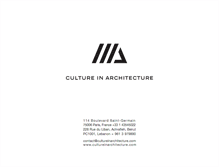 Tablet Screenshot of cultureinarchitecture.com